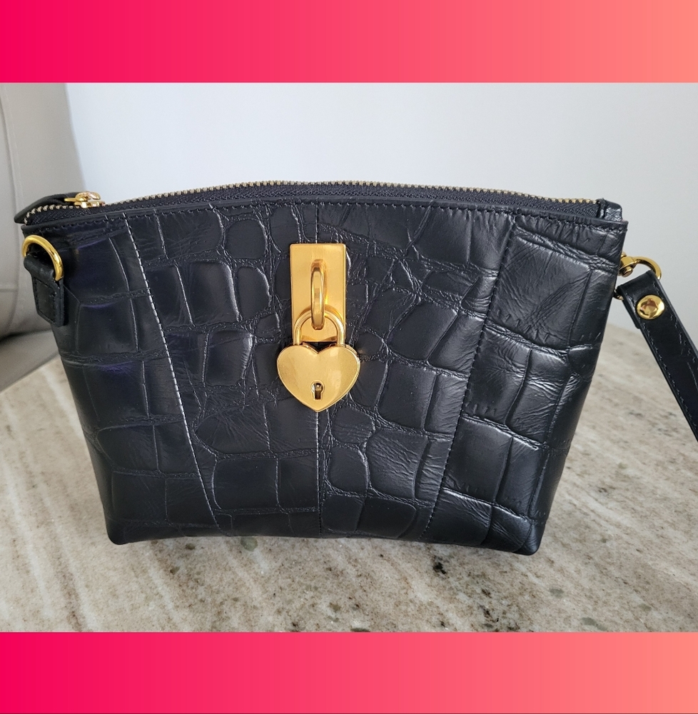 SHARIF Genuine leather clutch/wristlet.